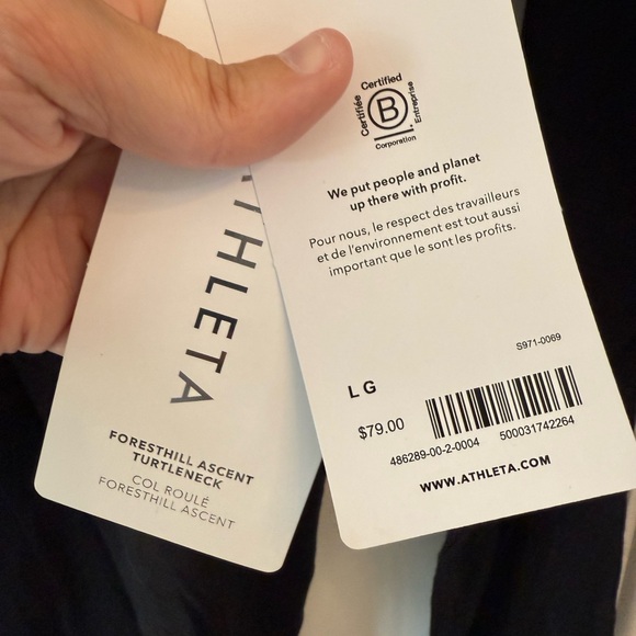 Athleta Black Foresthill Ascent Turtleneck Top - Picture 4 of 4